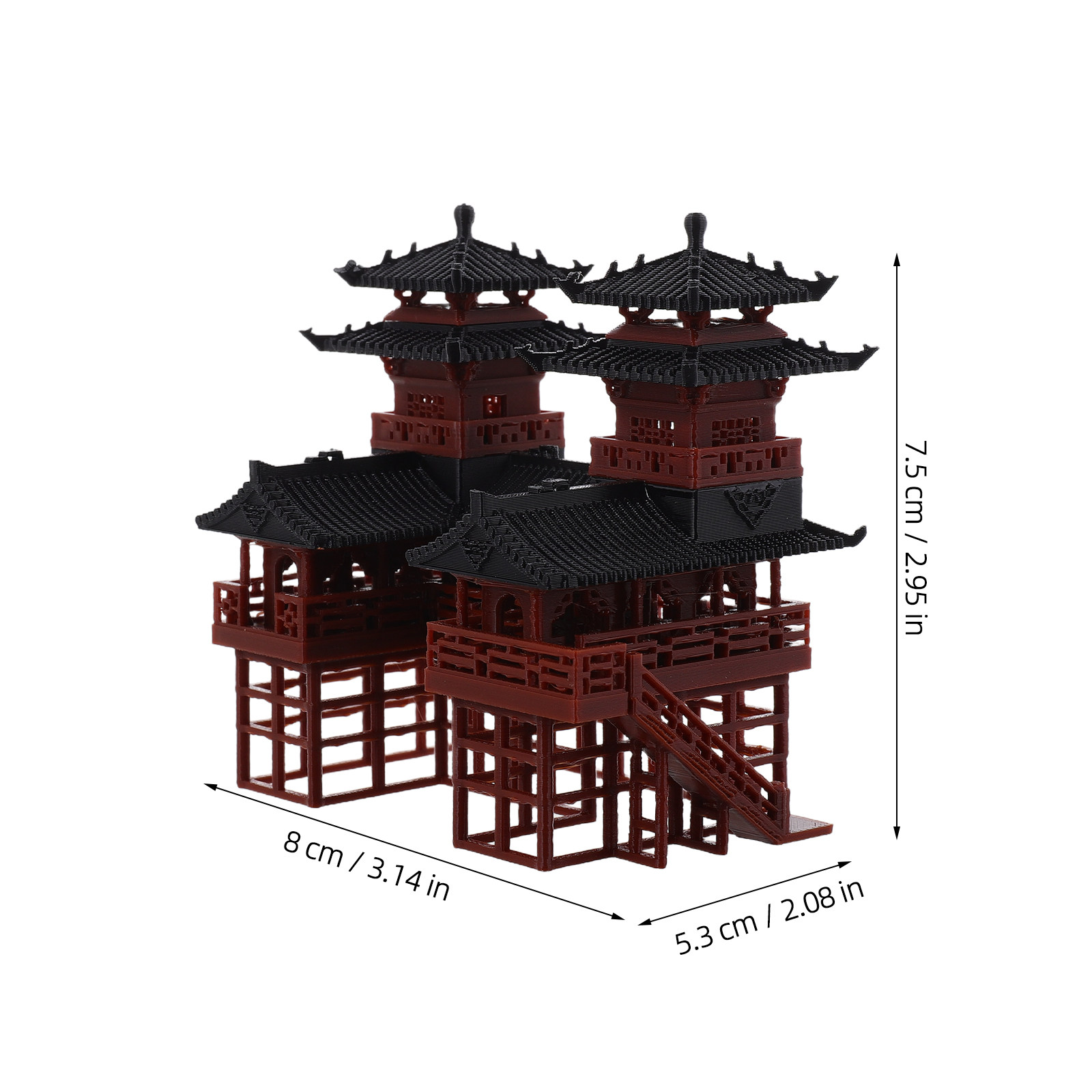 รูปปั้นเจดีย์คู่จิ๋ว ของตกแต่ง - Bonsai Garden Landscape Design บทวิจารณ์และราคา