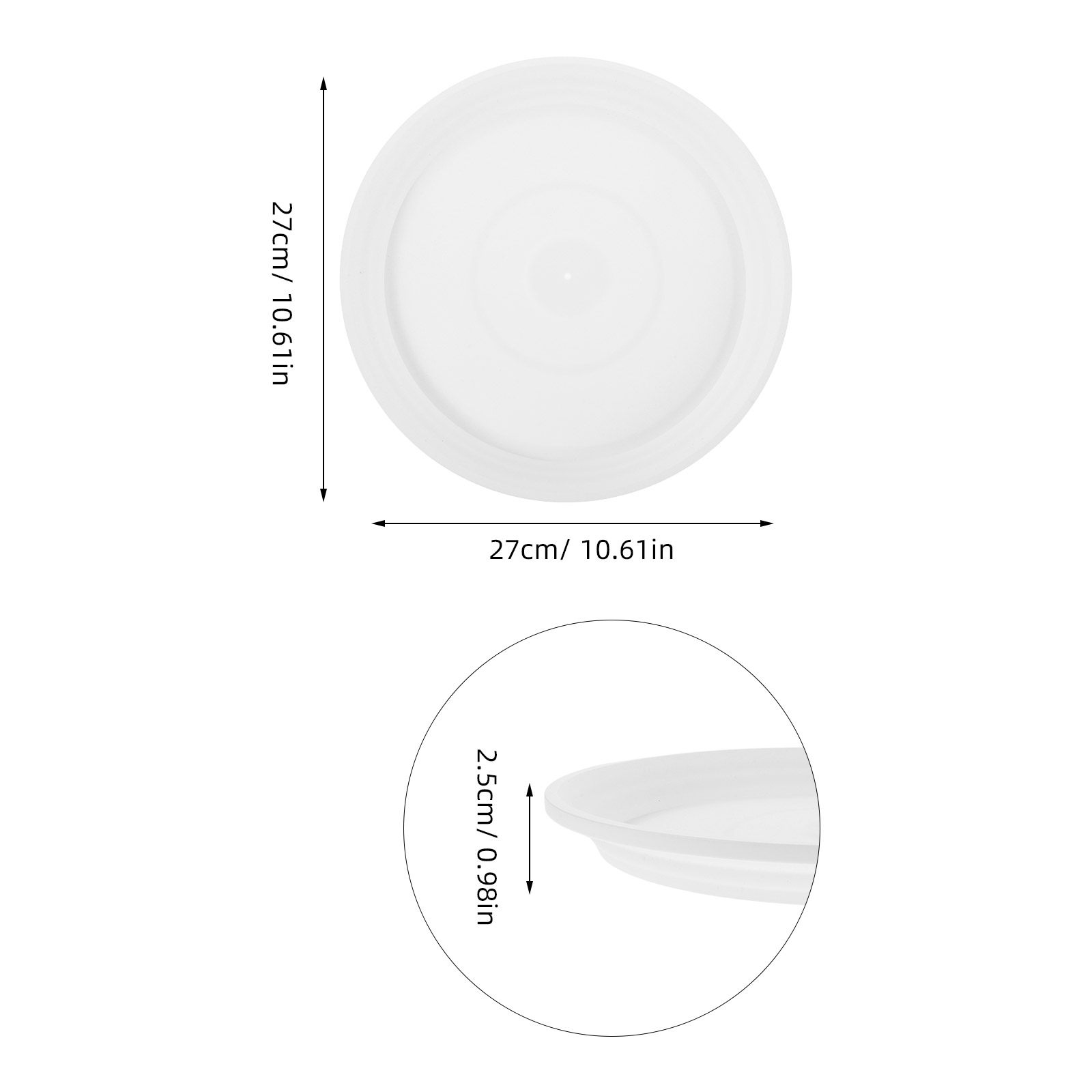 6 ชิ้น จานรองกระถางต้นไม้พลาสต - Drip Tray Saucer บทวิจารณ์และราคา